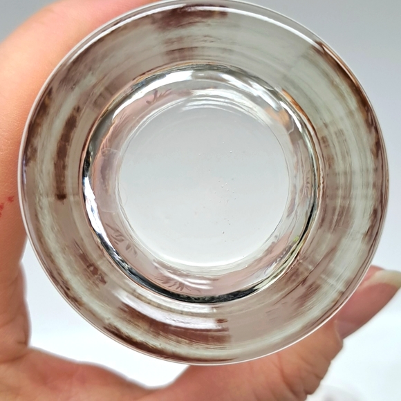 - Mid Century Modern set of 4 lowball glasses with gold pine cone  design - Picture 3 of 9